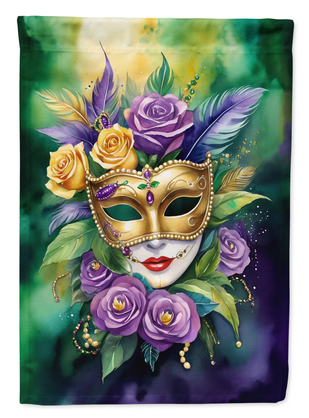Mask Mardi Gras Garden Flag Mailbox Decorative Yard Banner Outside Patio Artwork for Flower Beds, Garden Size, Multicolor