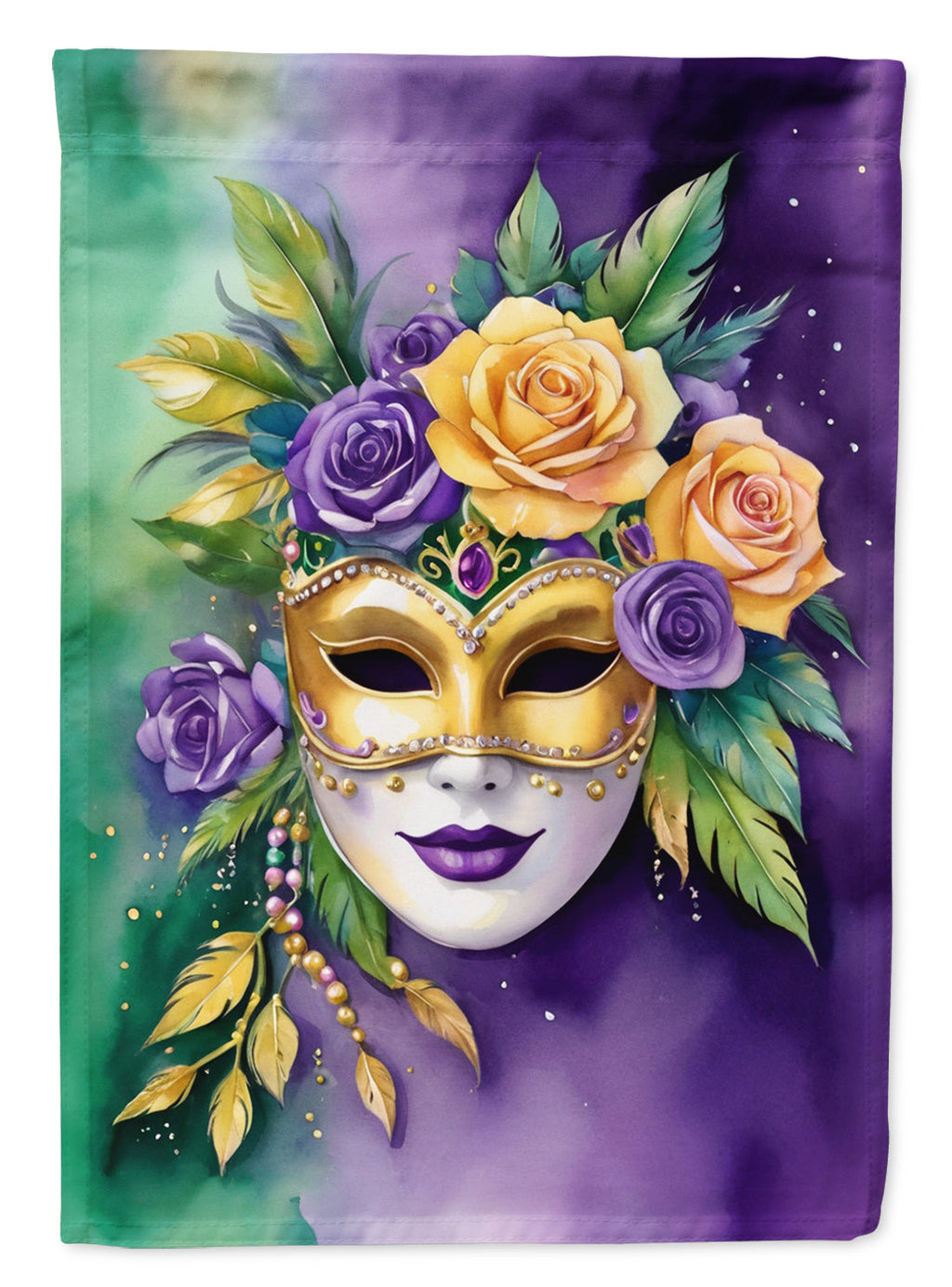 Mask Mardi Gras Garden Flag Mailbox Decorative Yard Banner Outside Patio Artwork for Flower Beds, Garden Size, Multicolor