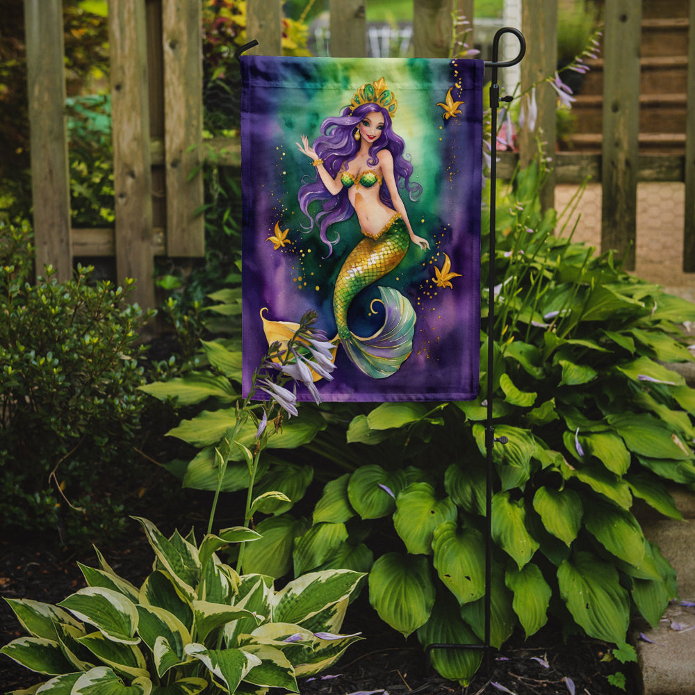Mermaid Mardi Gras Garden Flag Mailbox Decorative Yard Banner Outside Patio Artwork for Flower Beds, Garden Size, Multicolor