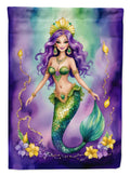 Mermaid Mardi Gras Garden Flag Mailbox Decorative Yard Banner Outside Patio Artwork for Flower Beds, Garden Size, Multicolor