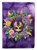 Wreath Mardi Gras Garden Flag Mailbox Decorative Yard Banner Outside Patio Artwork for Flower Beds, Garden Size, Multicolor