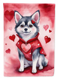 Alaskan Klee Kai My Valentine Garden Flag Mailbox Decorative Yard Banner Outside Patio Artwork for Flower Beds, Garden Size, Multicolor