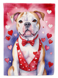 American Bulldog My Valentine Garden Flag Mailbox Decorative Yard Banner Outside Patio Artwork for Flower Beds, Garden Size, Multicolor