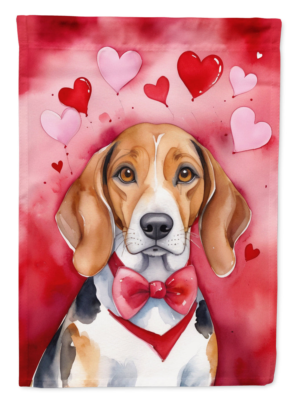 American Foxhound My Valentine Garden Flag Mailbox Decorative Yard Banner Outside Patio Artwork for Flower Beds, Garden Size, Multicolor