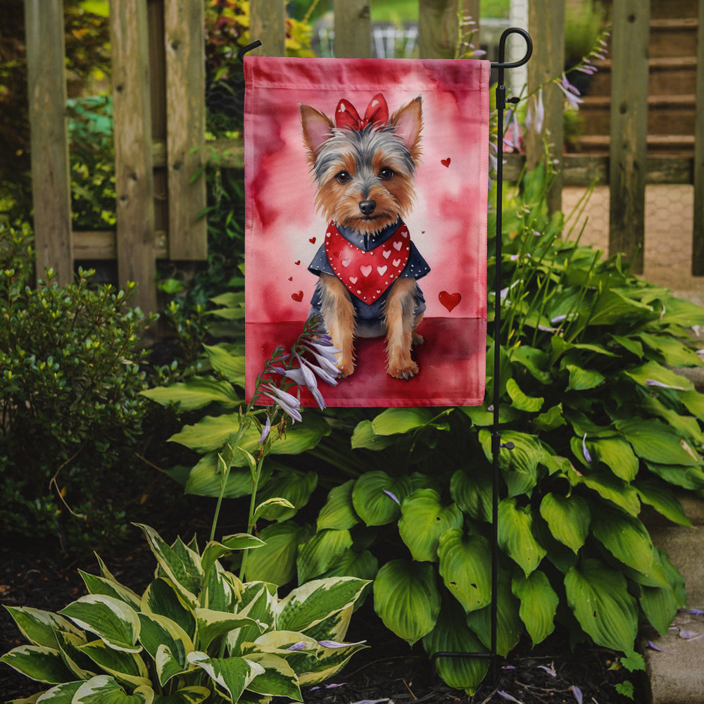 Australian Terrier My Valentine Garden Flag Mailbox Decorative Yard Banner Outside Patio Artwork for Flower Beds, Garden Size, Multicolor