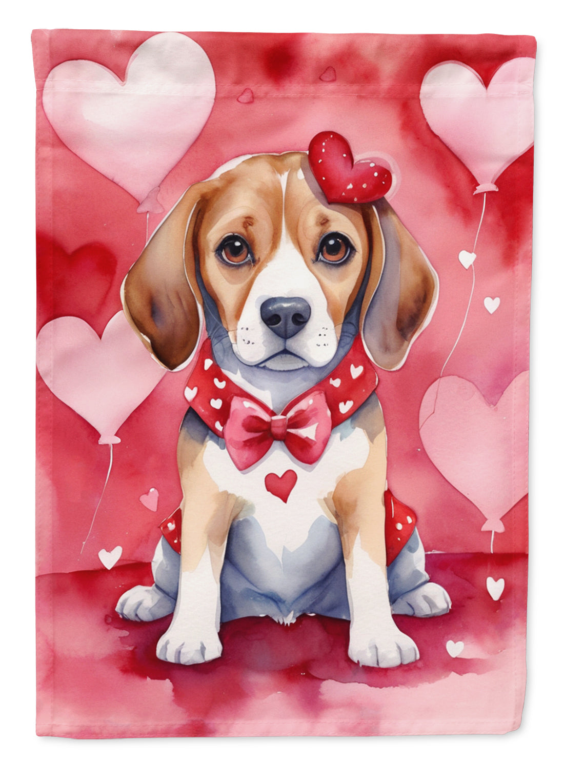 Beagle My Valentine Garden Flag Mailbox Decorative Yard Banner Outside Patio Artwork for Flower Beds, Garden Size, Multicolor