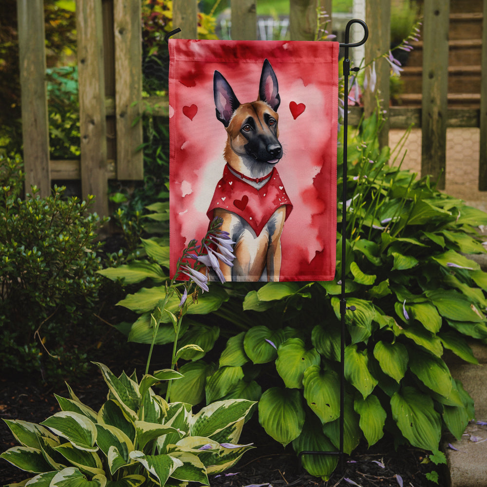 Belgian Malinois My Valentine Garden Flag Mailbox Decorative Yard Banner Outside Patio Artwork for Flower Beds, Garden Size, Multicolor