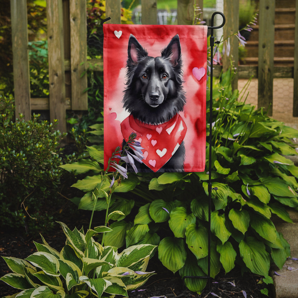 Belgian Sheepdog My Valentine Garden Flag Mailbox Decorative Yard Banner Outside Patio Artwork for Flower Beds, Garden Size, Multicolor