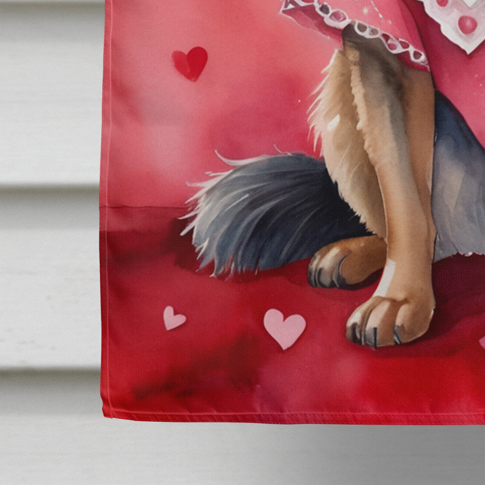 Belgian Tervuren My Valentine House Flag 28x40 Porch Sleeve Pole Decorative Outside Yard Banner Artwork Wall Hanging, Polyester