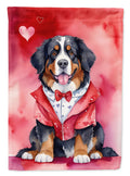 Bernese Mountain Dog My Valentine Garden Flag Mailbox Decorative Yard Banner Outside Patio Artwork for Flower Beds, Garden Size, Multicolor