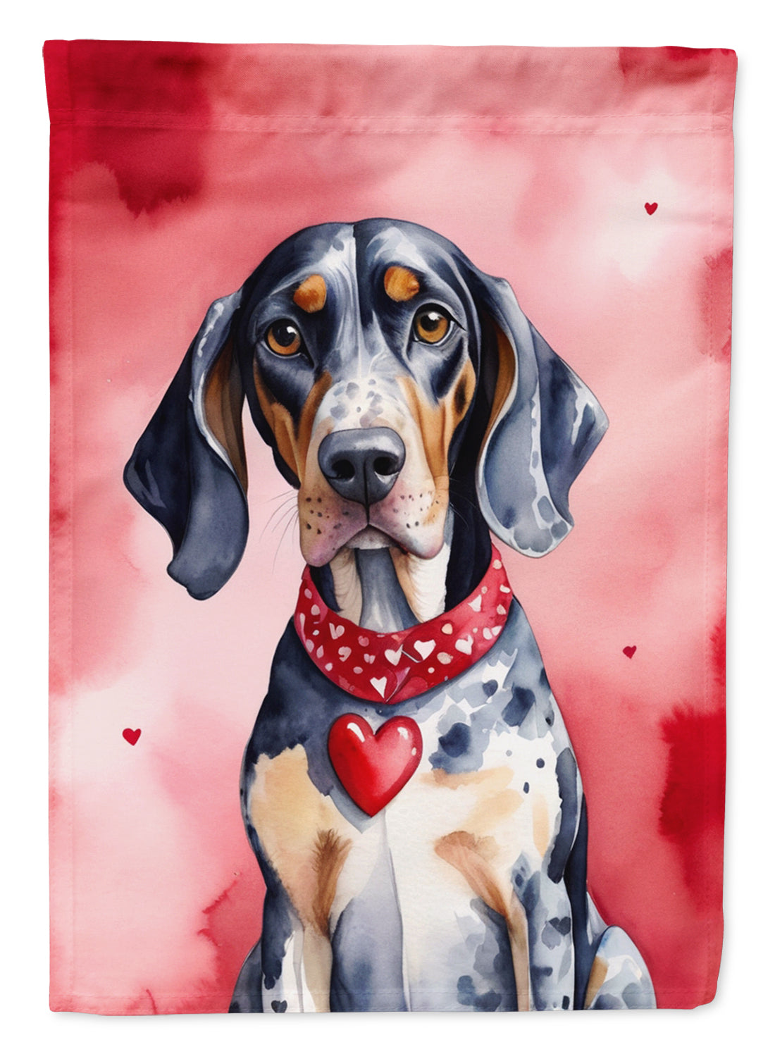Bluetick Coonhound My Valentine Garden Flag Mailbox Decorative Yard Banner Outside Patio Artwork for Flower Beds, Garden Size, Multicolor