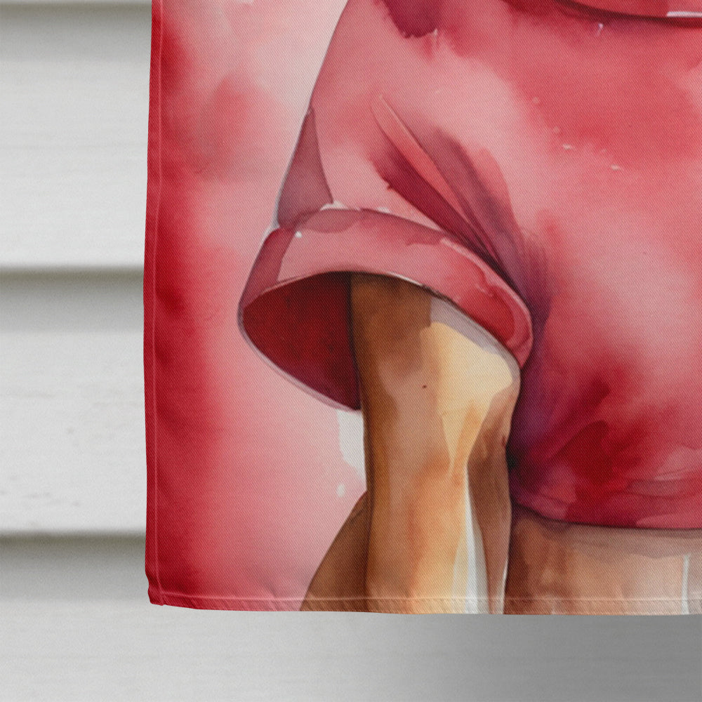 Boxer My Valentine House Flag 28x40 Porch Sleeve Pole Decorative Outside Yard Banner Artwork Wall Hanging, Polyester