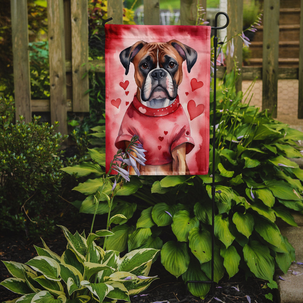 Boxer My Valentine Garden Flag Mailbox Decorative Yard Banner Outside Patio Artwork for Flower Beds, Garden Size, Multicolor