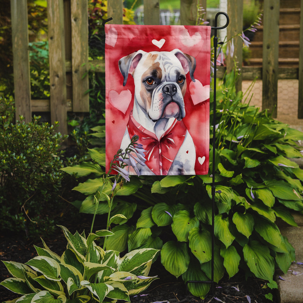 Boxer My Valentine Garden Flag Mailbox Decorative Yard Banner Outside Patio Artwork for Flower Beds, Garden Size, Multicolor