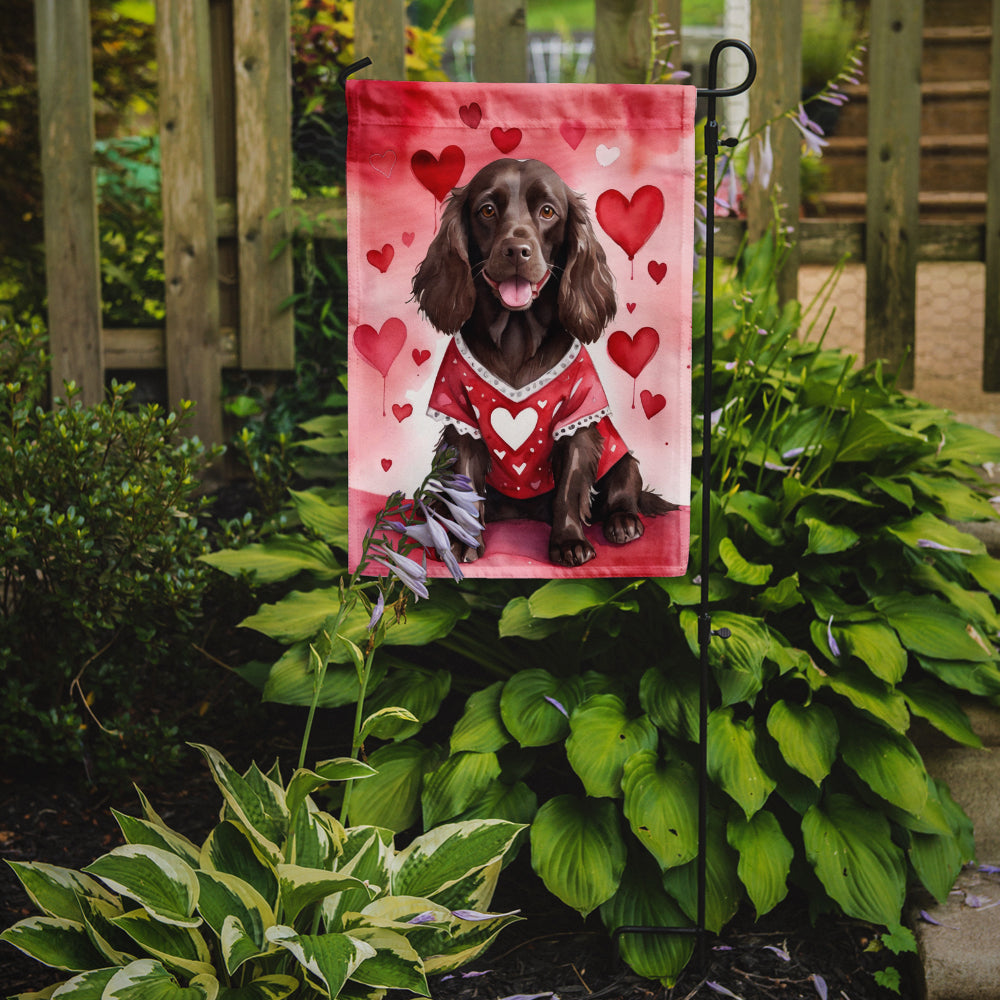 Boykin Spaniel My Valentine Garden Flag Mailbox Decorative Yard Banner Outside Patio Artwork for Flower Beds, Garden Size, Multicolor