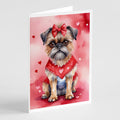 Brussels Griffon My Valentine Greeting Cards Pack of 8 Blank Cards with Envelopes Whimsical A7 Size 5x7