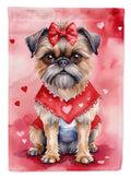 Brussels Griffon My Valentine Garden Flag Mailbox Decorative Yard Banner Outside Patio Artwork for Flower Beds, Garden Size, Multicolor