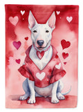 Bull Terrier My Valentine Garden Flag Mailbox Decorative Yard Banner Outside Patio Artwork for Flower Beds, Garden Size, Multicolor