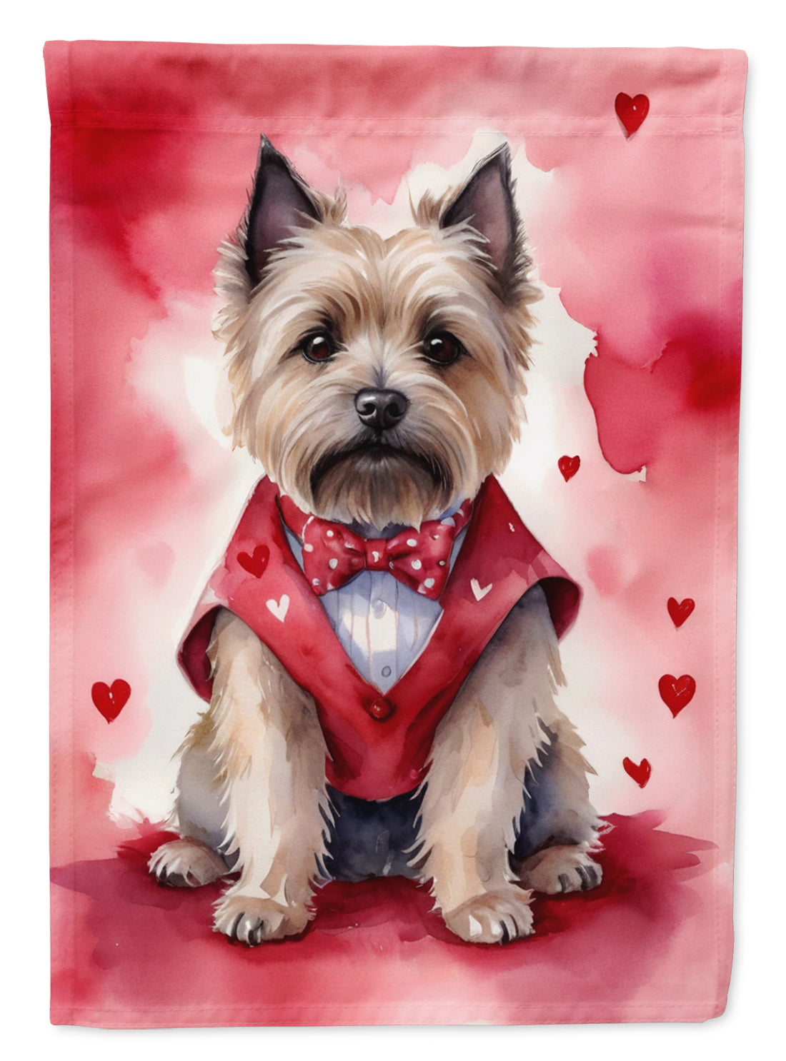 Cairn Terrier My Valentine Garden Flag Mailbox Decorative Yard Banner Outside Patio Artwork for Flower Beds, Garden Size, Multicolor