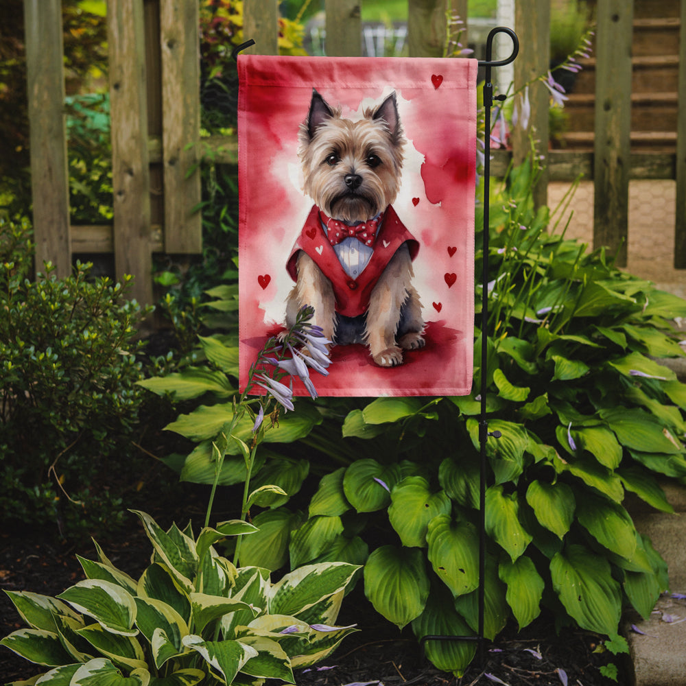 Cairn Terrier My Valentine Garden Flag Mailbox Decorative Yard Banner Outside Patio Artwork for Flower Beds, Garden Size, Multicolor