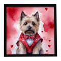 Cairn Terrier My Valentine Framed Metal Print Bathroom, Kitchen, Office, Home Decor Wall Art Ready to Hang, Square, 8X8