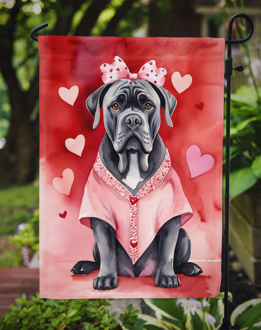 Cane Corso My Valentine Garden Flag Mailbox Decorative Yard Banner Outside Patio Artwork for Flower Beds, Garden Size, Multicolor