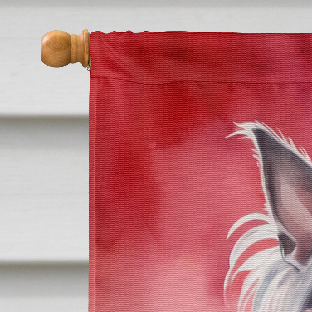 Chinese Crested My Valentine House Flag 28x40 Porch Sleeve Pole Decorative Outside Yard Banner Artwork Wall Hanging, Polyester