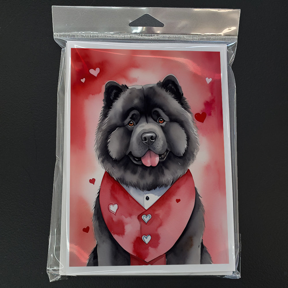 Chow Chow My Valentine Greeting Cards Pack of 8 Blank Cards with Envelopes Whimsical A7 Size 5x7