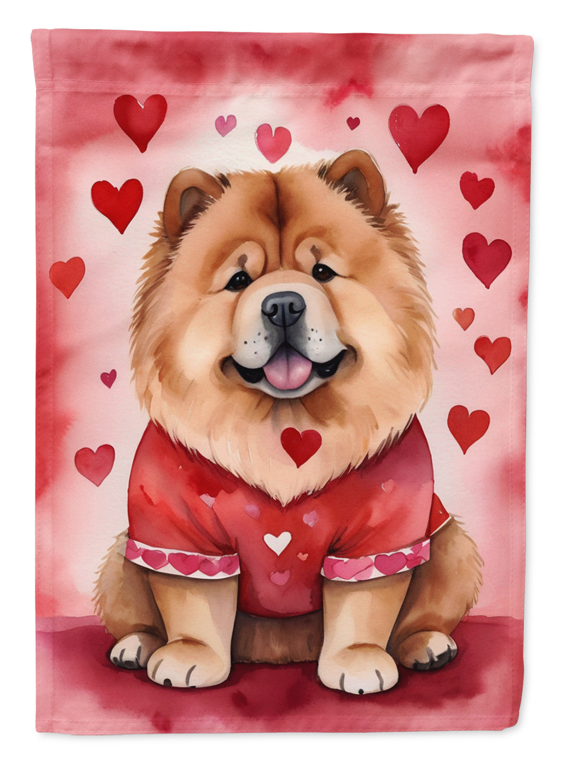 Chow Chow My Valentine Garden Flag Mailbox Decorative Yard Banner Outside Patio Artwork for Flower Beds, Garden Size, Multicolor