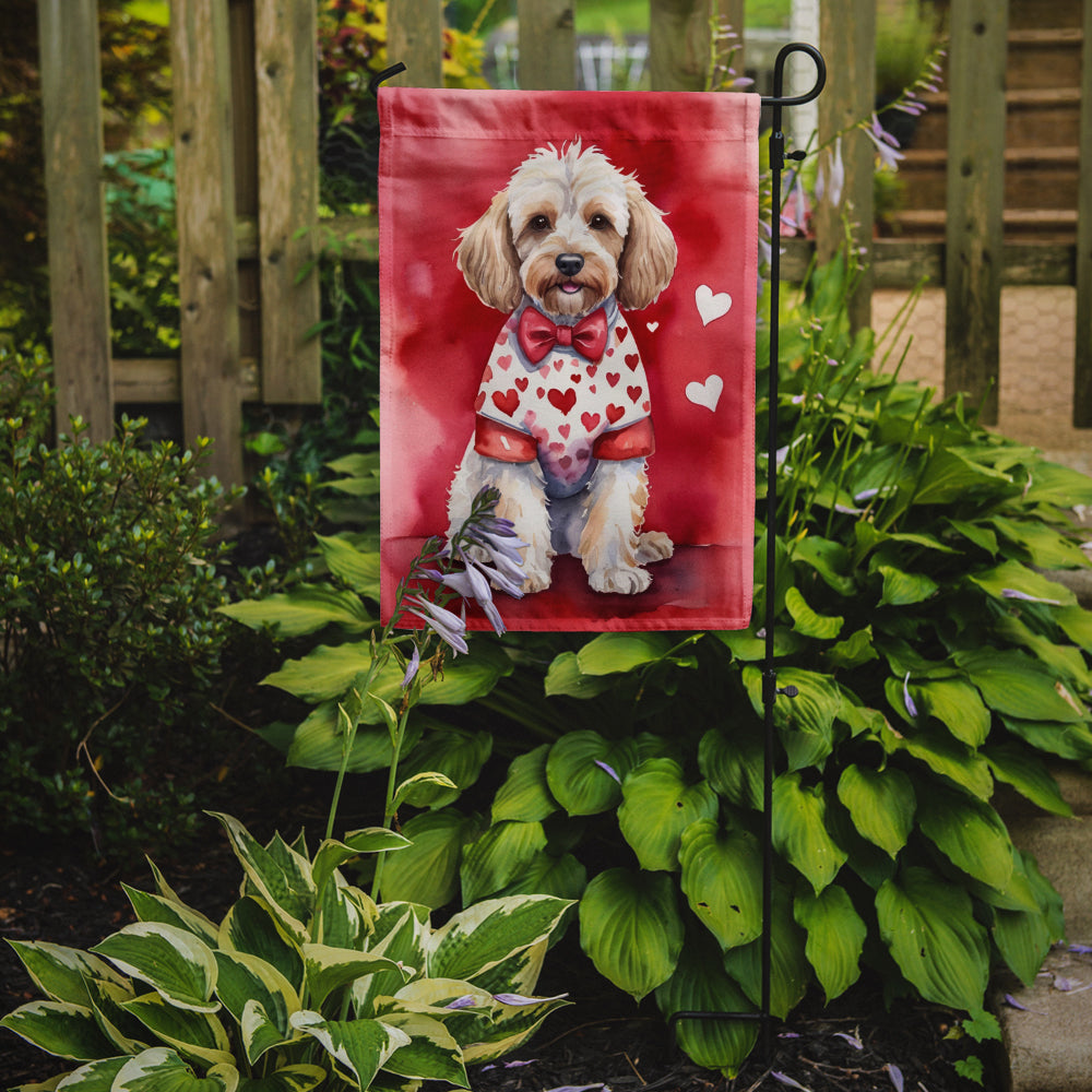 Cockapoo My Valentine Garden Flag Mailbox Decorative Yard Banner Outside Patio Artwork for Flower Beds, Garden Size, Multicolor