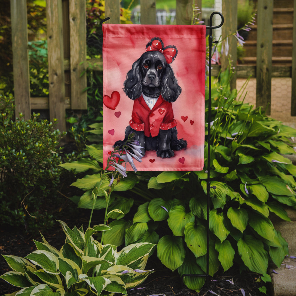 Cocker Spaniel My Valentine Garden Flag Mailbox Decorative Yard Banner Outside Patio Artwork for Flower Beds, Garden Size, Multicolor