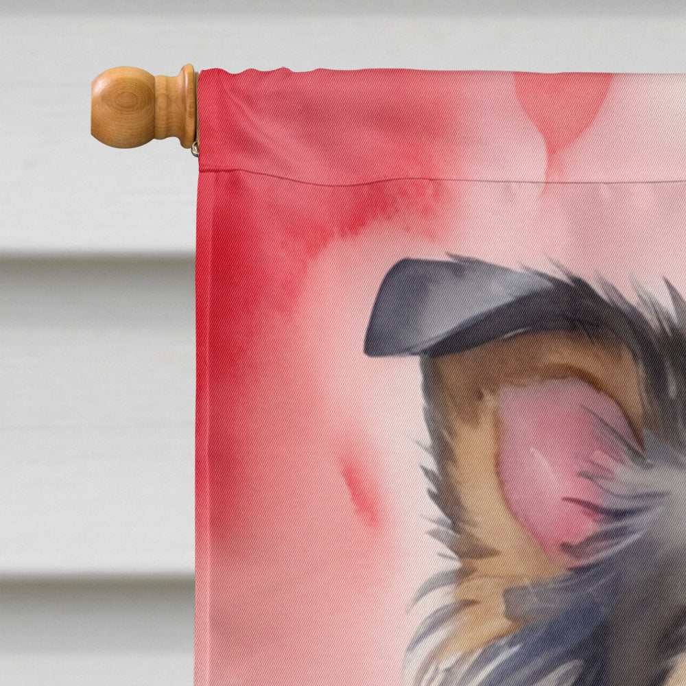 Collie My Valentine House Flag 28x40 Porch Sleeve Pole Decorative Outside Yard Banner Artwork Wall Hanging, Polyester