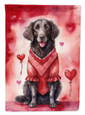 Curly-Coated Retriever My Valentine Garden Flag Mailbox Decorative Yard Banner Outside Patio Artwork for Flower Beds, Garden Size, Multicolor