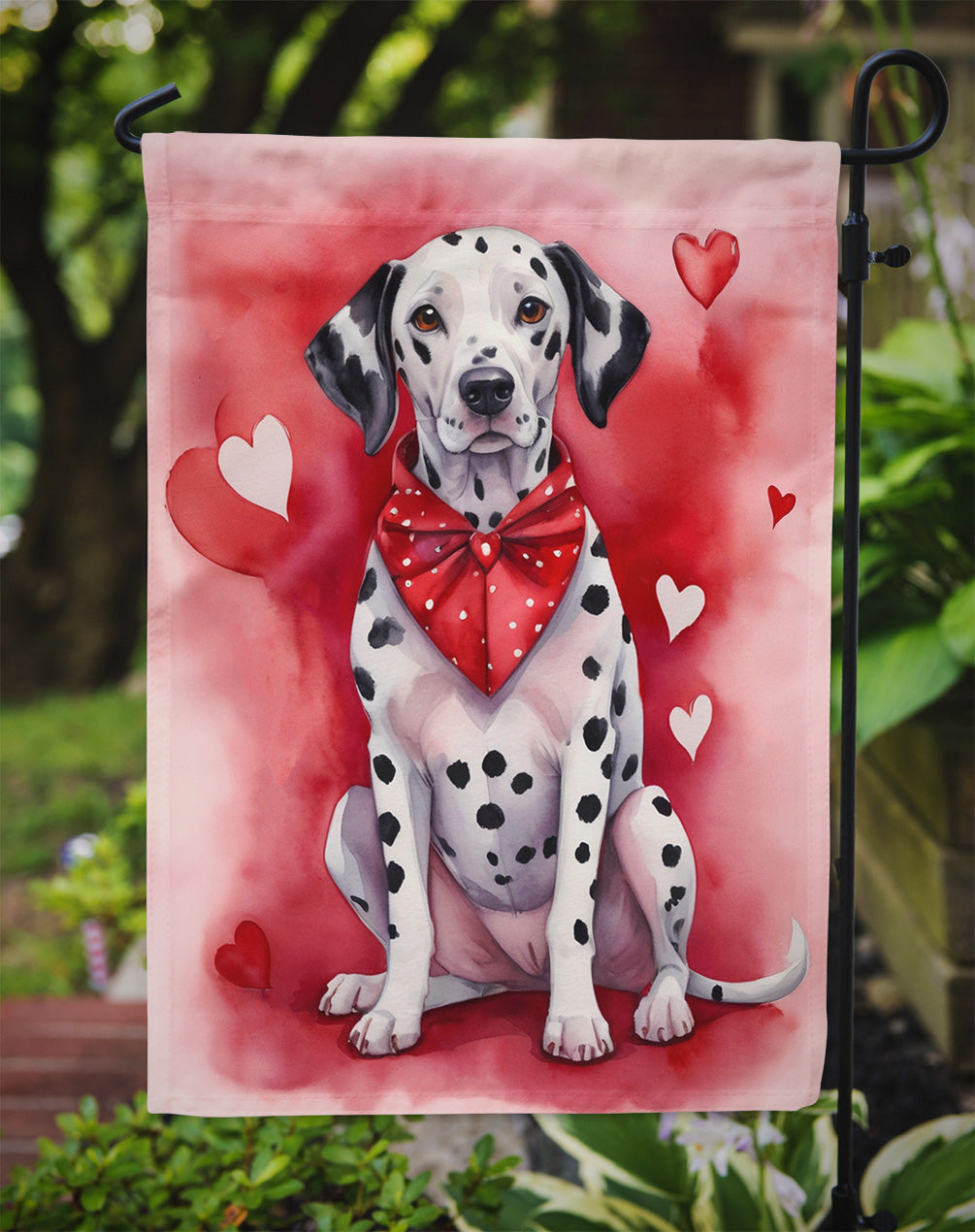 Dalmatian My Valentine Garden Flag Mailbox Decorative Yard Banner Outside Patio Artwork for Flower Beds, Garden Size, Multicolor