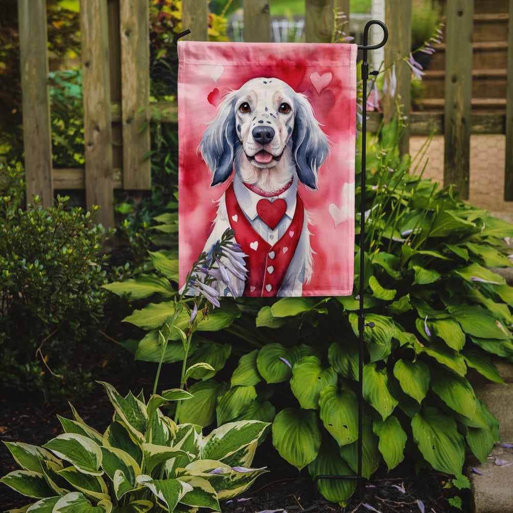 English Setter My Valentine Garden Flag Mailbox Decorative Yard Banner Outside Patio Artwork for Flower Beds, Garden Size, Multicolor