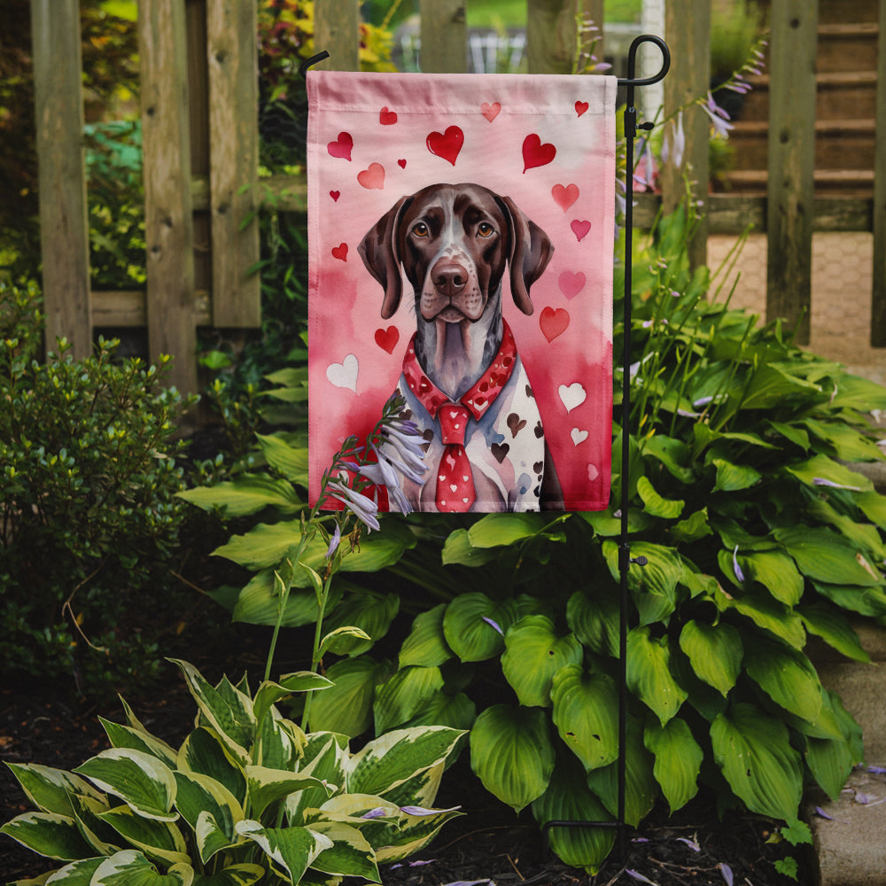 German Shorthaired Pointer My Valentine Garden Flag Mailbox Decorative Yard Banner Outside Patio Artwork for Flower Beds, Garden Size, Multicolor