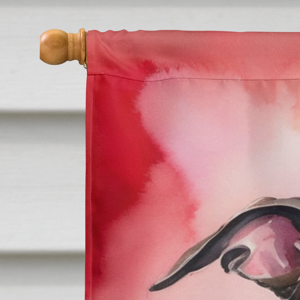 Greyhound My Valentine House Flag 28x40 Porch Sleeve Pole Decorative Outside Yard Banner Artwork Wall Hanging, Polyester