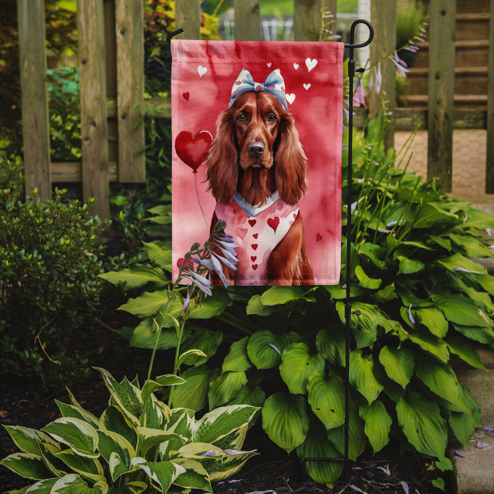 Irish Setter My Valentine Garden Flag Mailbox Decorative Yard Banner Outside Patio Artwork for Flower Beds, Garden Size, Multicolor