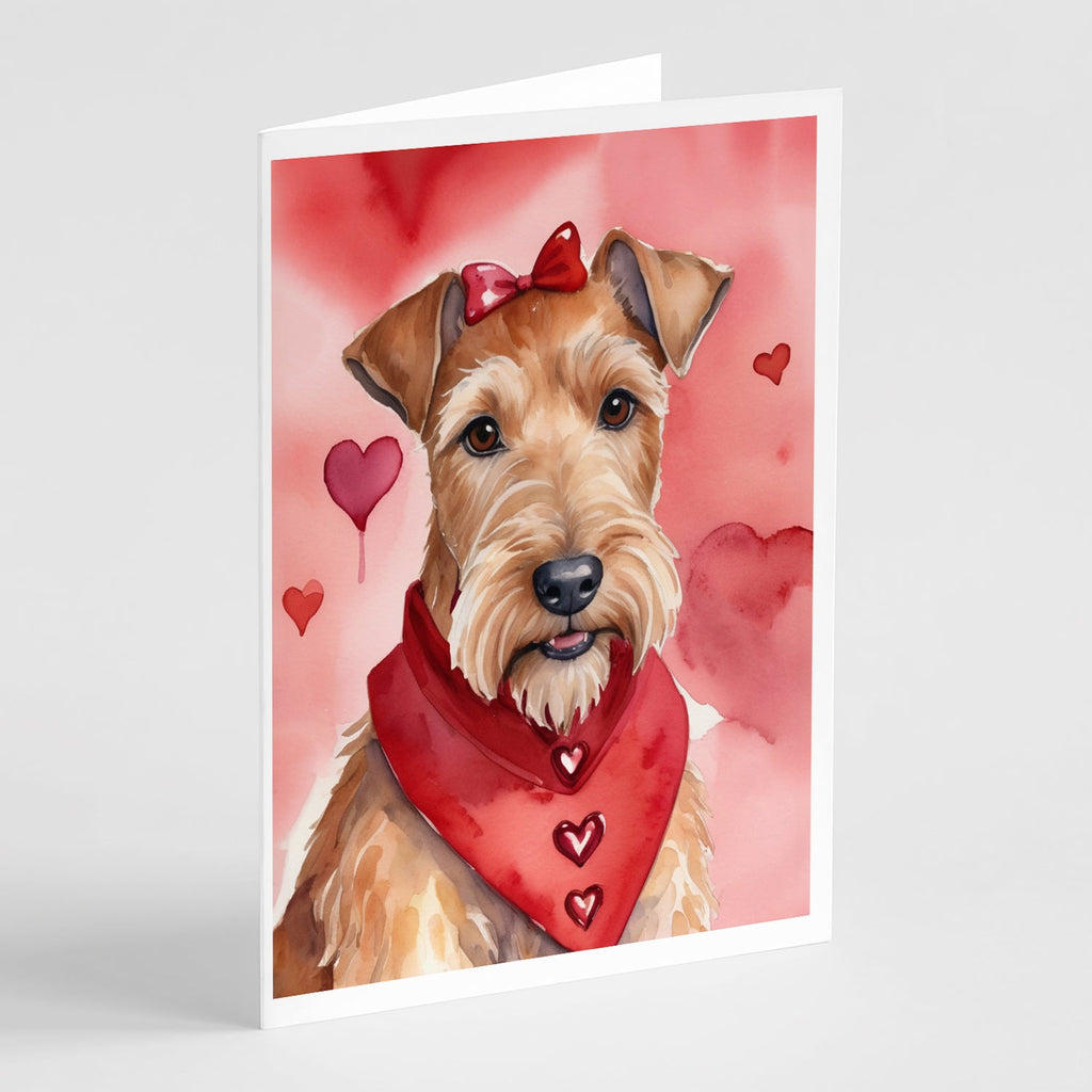 Irish Terrier My Valentine Greeting Cards Pack of 8 Blank Cards with Envelopes Whimsical A7 Size 5x7