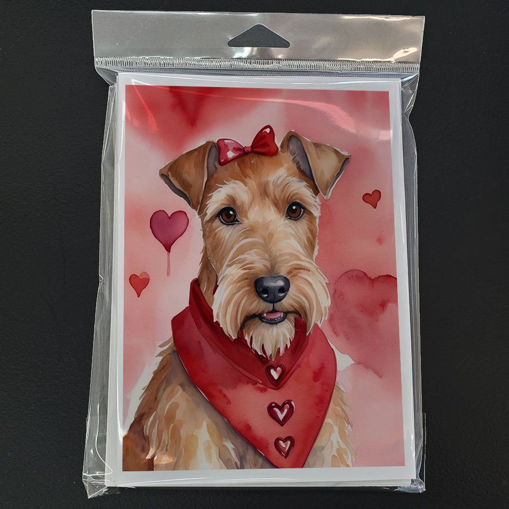 Irish Terrier My Valentine Greeting Cards Pack of 8 Blank Cards with Envelopes Whimsical A7 Size 5x7