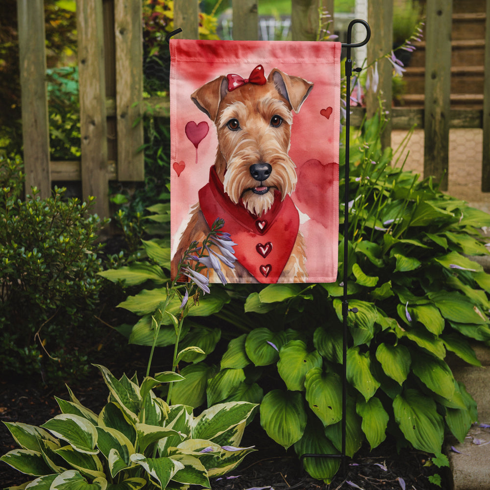 Irish Terrier My Valentine Garden Flag Mailbox Decorative Yard Banner Outside Patio Artwork for Flower Beds, Garden Size, Multicolor