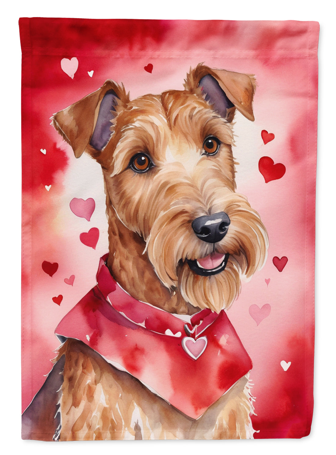 Irish Terrier My Valentine Garden Flag Mailbox Decorative Yard Banner Outside Patio Artwork for Flower Beds, Garden Size, Multicolor