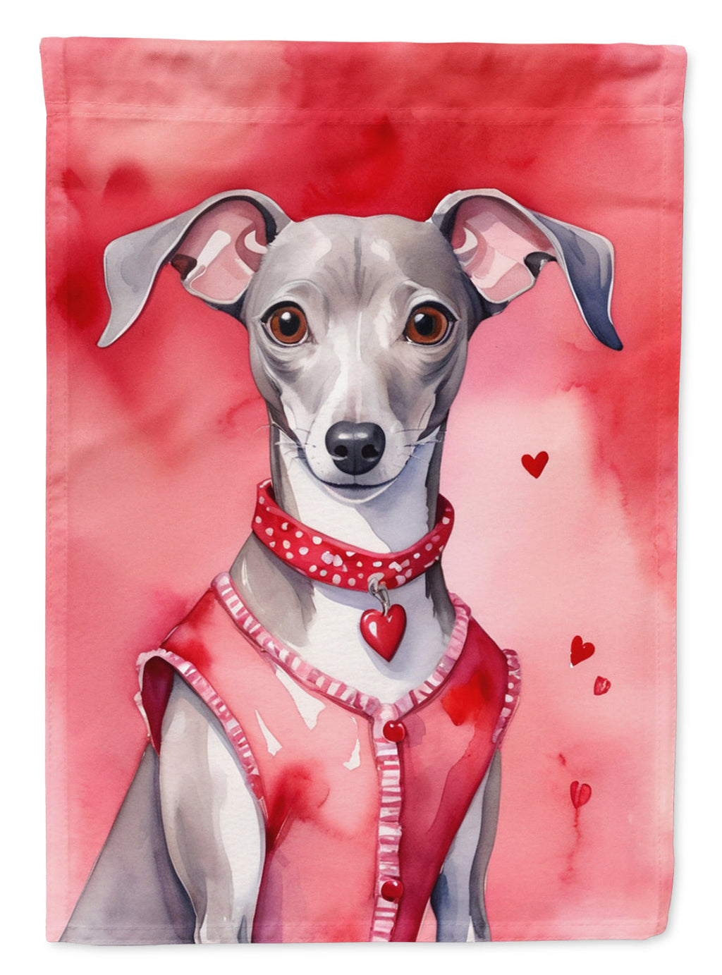 Italian Greyhound My Valentine Garden Flag Mailbox Decorative Yard Banner Outside Patio Artwork for Flower Beds, Garden Size, Multicolor