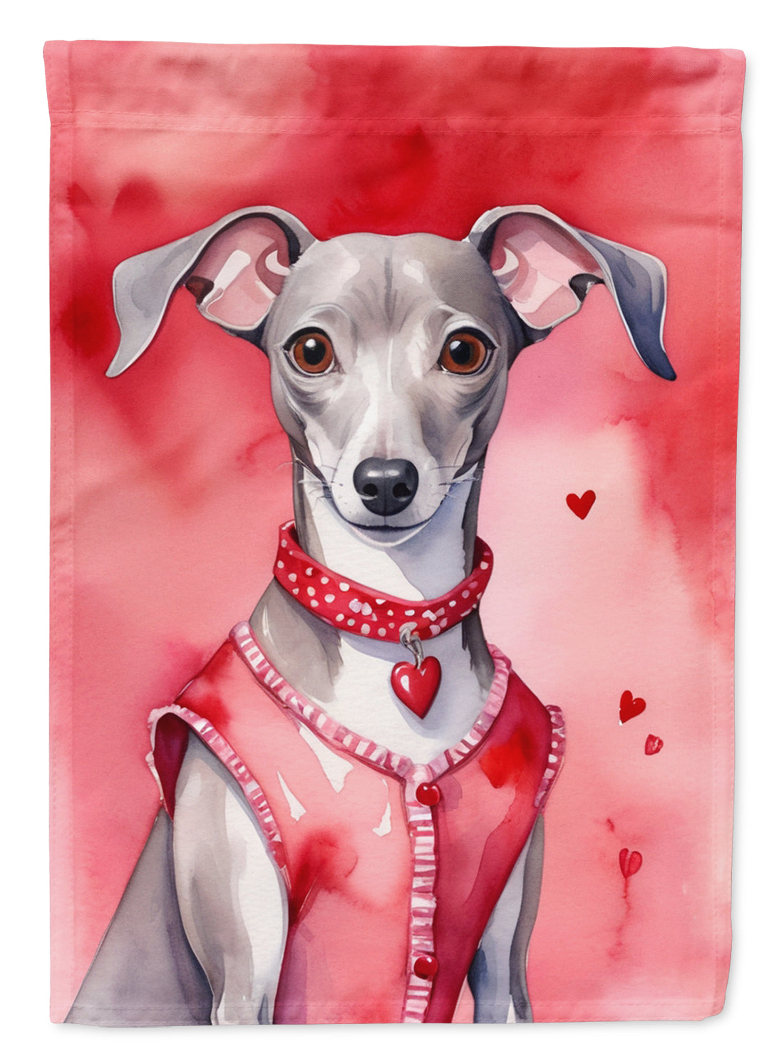Italian Greyhound My Valentine Garden Flag Mailbox Decorative Yard Banner Outside Patio Artwork for Flower Beds, Garden Size, Multicolor