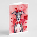 Italian Greyhound My Valentine Greeting Cards Pack of 8 Blank Cards with Envelopes Whimsical A7 Size 5x7