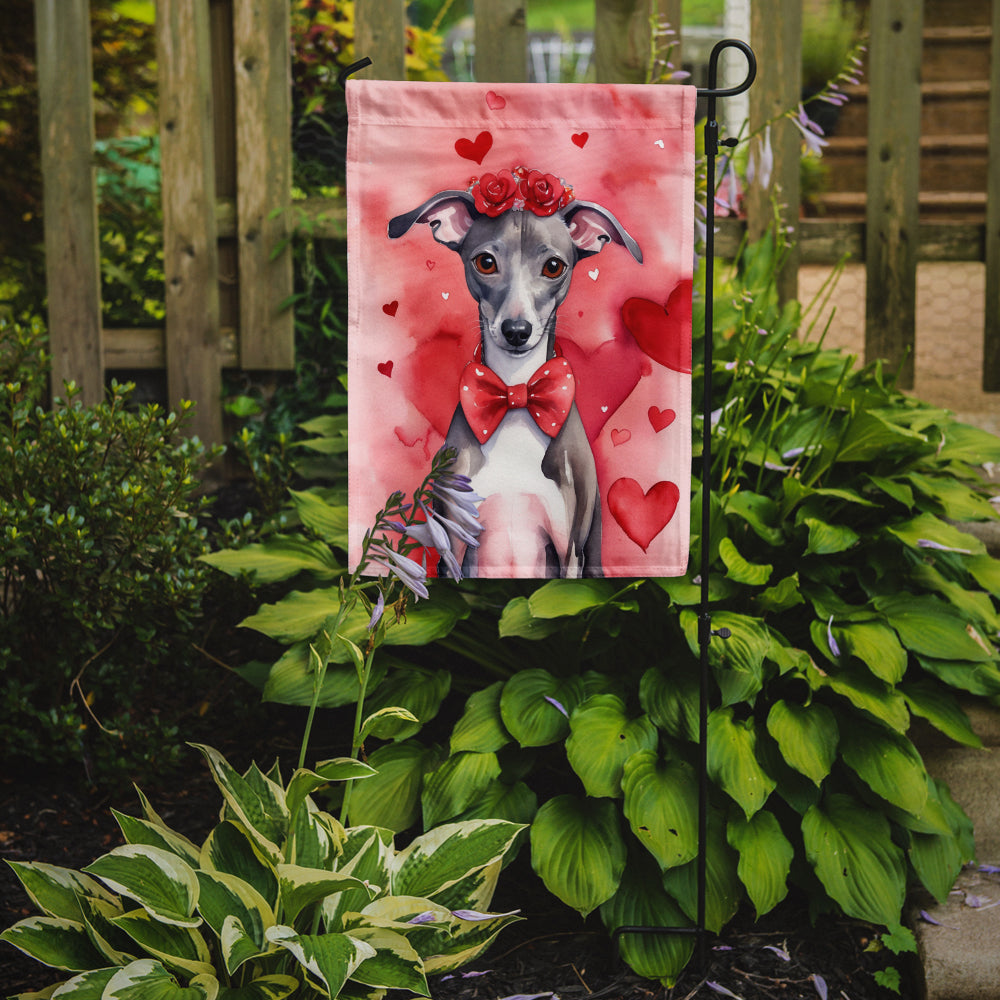 Italian Greyhound My Valentine Garden Flag Mailbox Decorative Yard Banner Outside Patio Artwork for Flower Beds, Garden Size, Multicolor