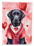 Black Labrador Retriever My Valentine Garden Flag Mailbox Decorative Yard Banner Outside Patio Artwork for Flower Beds, Garden Size, Multicolor