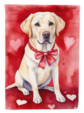 Yellow Labrador Retriever My Valentine Garden Flag Mailbox Decorative Yard Banner Outside Patio Artwork for Flower Beds, Garden Size, Multicolor