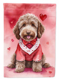 Labradoodle My Valentine Garden Flag Mailbox Decorative Yard Banner Outside Patio Artwork for Flower Beds, Garden Size, Multicolor