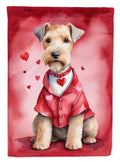 Lakeland Terrier My Valentine Garden Flag Mailbox Decorative Yard Banner Outside Patio Artwork for Flower Beds, Garden Size, Multicolor